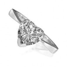 Traditional Heart Diamond Engagement Ring