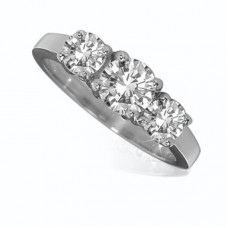 0.51ct Si2/g Round Diamond Trilogy Ring