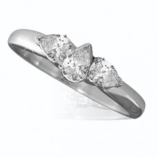 Classic Pear Diamond Trilogy Ring