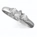 Classic Pear Diamond Trilogy Ring