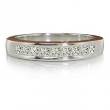 Channel Set Princess Cut Diamond Eternity Ring