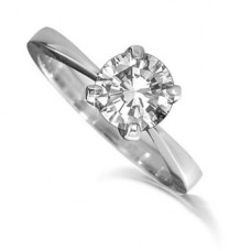 Certified 0.28ct Si1/g Round Diamond Ring