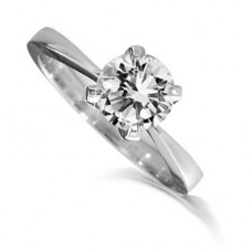 18ct White Gold 0.22ct I1/f Round Diamond Solitaire Ring