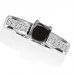 Princess Black Diamond Shoulder Set Ring