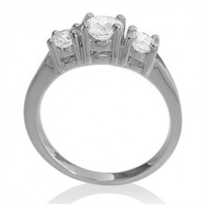 0.53ct I1/g Round Diamond Trilogy Ring