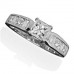 Princess Diamond Shoulder Set Ring