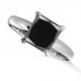 Princess Cut Black Diamond Solitaire Ring