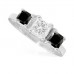 Princess Black And White Diamond Trilogy Ring