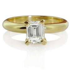 0.50ct I1/g Emerald Cut Diamond Solitaire Ring