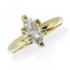 0.69ct Si/h Marquise Diamond Solitaire Ring