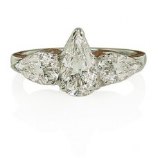 Pear Diamond Trilogy Ring