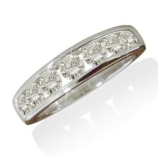 1.50ct Vs2/f Round Diamond Half Eternity Ring