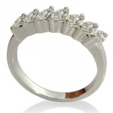 7 Stone Marquise Diamond Half Eternity Ring