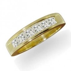 Channel Set Princess Cut Diamond Eternity Ring