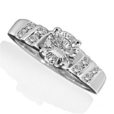 0.75ct I1/f Round Diamond Shoulder Set Ring