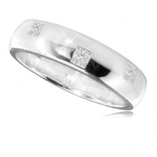 0.40ct Si/fg Round Diamond 4mm Wedding Ring