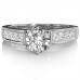 0.50ct Si2/g Round Diamond Shoulder Set Ring