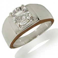0.60ct Si2/g Round Diamond Mens Ring