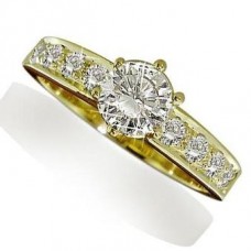 Shoulder Set Diamond Engagement Ring