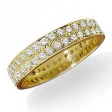 Double Row Round Diamond Full Eternity Ring