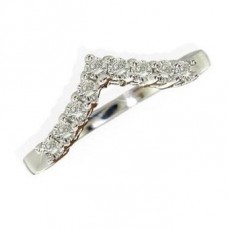 Classic Round Diamond Wishbone Eternity Ring