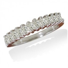 0.64ct Si/fg Princess Diamond Eternity Ring