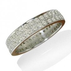 0.86ct Si/ef Round Diamond Full Eternity Ring