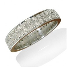0.96ct Si/fg Round Diamond Full Eternity Ring