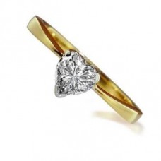 Traditional Heart Diamond Engagement Ring