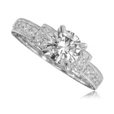 Shoulder Set Diamond Engagement Ring