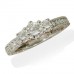 Round Diamond Trilogy Engraved Ring