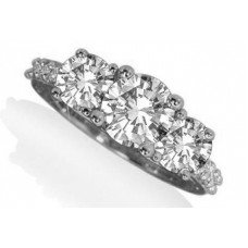 Unique Designer Round Diamond Trilogy Ring