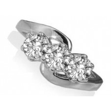 Unique Round Diamond Trilogy Ring
