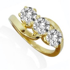 Unique Round Diamond Trilogy Ring