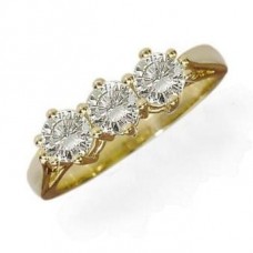 Traditional Round Diamond Trilogy Ring