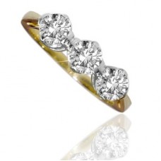 Elegant Round Diamond Trilogy Ring