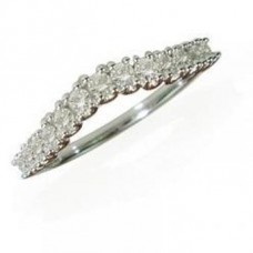 Round Diamond Wishbone Eternity Ring