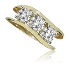 Unique Round Diamond Trilogy Ring