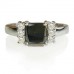 Princess Black Diamond Ring