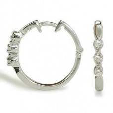 Round Diamond Drop Earrings