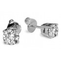 Certified 0.41ct Si1/g Round Diamond Earrings