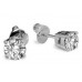 Certified 0.41ct Si1/g Round Diamond Earrings