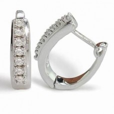 0.45ct Si/fg Diamond Hoop Earrings