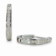 0.22ct Vvs/de Round Diamond Hoop Earrings