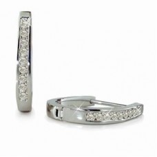 0.23ct Vs/de Round Diamond Hoop Earrings