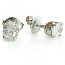 Traditional Oval Diamond Stud Earrings