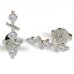 Round Diamond Drop Earrings