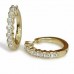 Unique Baguette Diamond Hoop Earrings