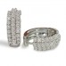 0.86ct Vs/de Round Diamond Hoop Earrings