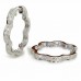 Modern Round Diamond Hoop Earrings